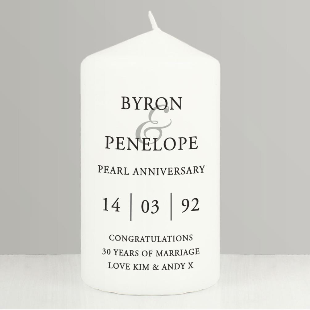 Personalised Couples Pillar Candle Extra Image 3